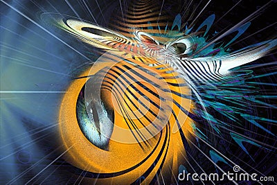 Insectoid. Alien fractal art Stock Photo
