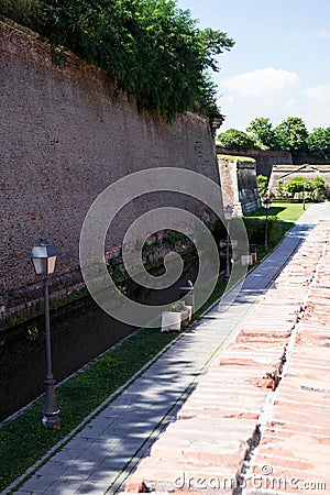 View from inside Alba Carolina fortress. Editorial Stock Photo