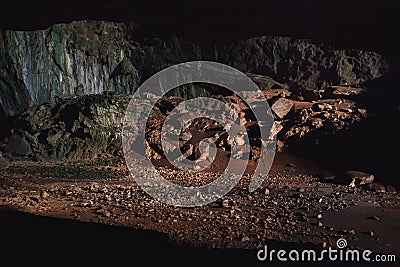 View inside Deer cave in Gunung Mulu National Park Stock Photo