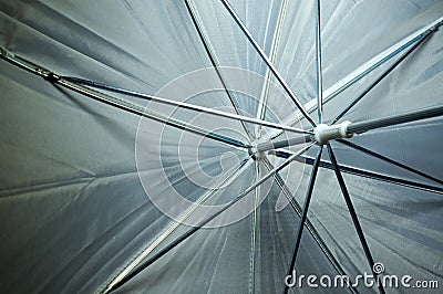 View inside photography umbrella Stock Photo