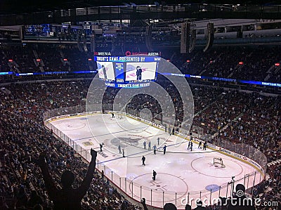 View of the inside of the Rogers Arena, Vancouver Canuks Editorial Stock Photo
