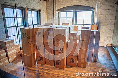 View of the Interior of the Sixth Floor Museum at Dealey Plaza in the former Texas School Book Depository in Dallas, Texas. John F Editorial Stock Photo