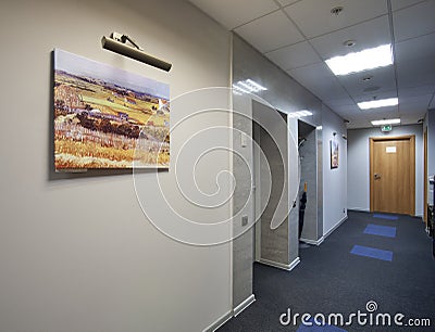 View of interiors of modern office building Editorial Stock Photo