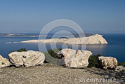 View at the island Goli otok Stock Photo