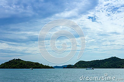 View island and tropical sea Editorial Stock Photo