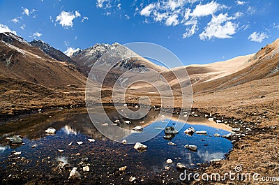 View of Jang la pass - Western Nepal Stock Photo