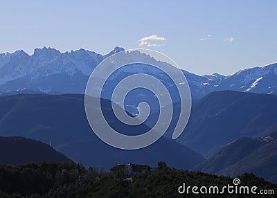 View from Jenesien, South Tirol Stock Photo