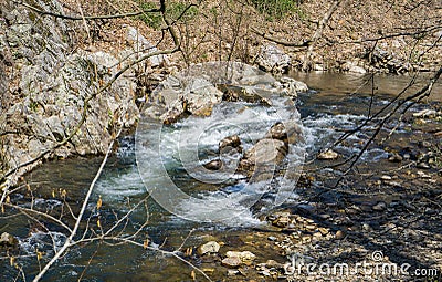 View of Jennings Creek, A Mountain Trout Stream Stock Photo