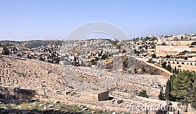 View of Jerusalem from Mount Zion Israel Stock Photo