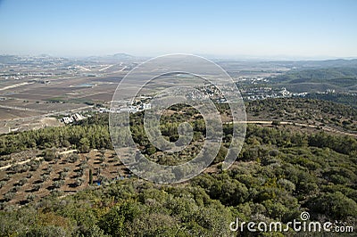 View of the Jezreel Valley.Israel. Stock Photo