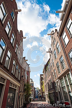 View of Jordaan district in Amsterdam-Centrum, the Netherlands. Stock Photo