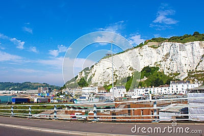 View from A2 Jubilee Way near Dover Kent UK Editorial Stock Photo