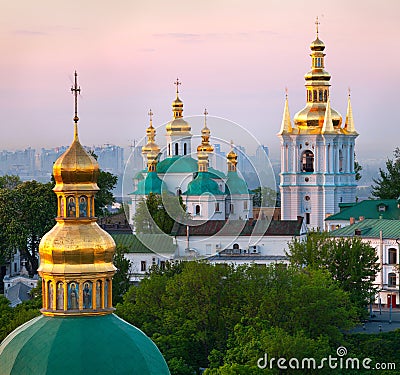 View of Kiev Pechersk Lavra Stock Photo