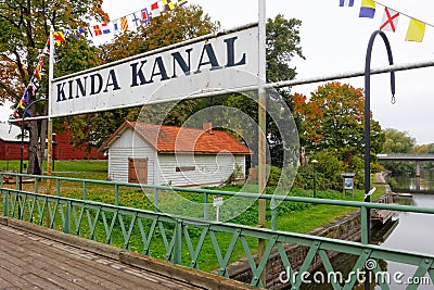 View of Kinda Kanal - Linkoping Stock Photo