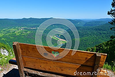 View of Kolpa river valley Stock Photo