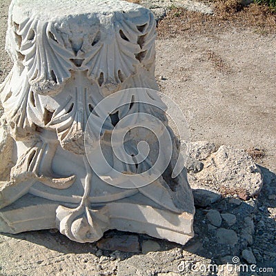 View of Kourio archeological site Editorial Stock Photo