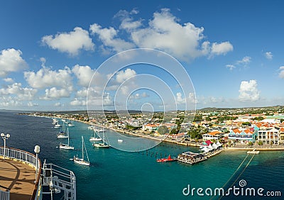 View of the Port of Kralendijk, Bonaire Stock Photo