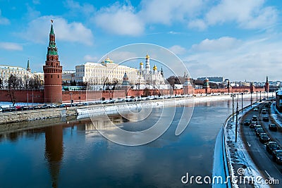 Kremlin and Moskva River Stock Photo