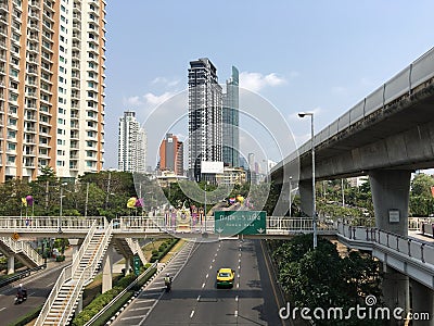 View from Krung Thonburi BTS Station Editorial Stock Photo