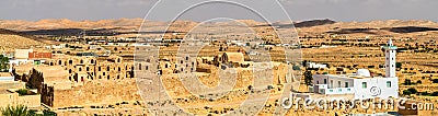 View of Ksar Ouled Abdelwahed at Ksour Jlidet village in South Tunisia Stock Photo