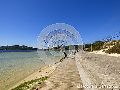 A view of Lagoa da Conceicao in winter - Florianopolis, Brazil Editorial Stock Photo