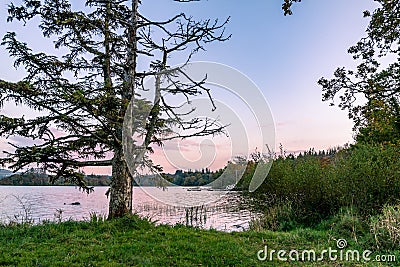 View of The Lake Eske in Donegal, Ireland Stock Photo