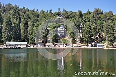 View of Lake Gregory Stock Photo