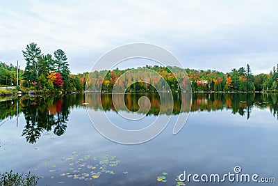 Lake Masson, in the Laurentian Stock Photo