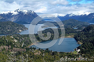 View on the lake Nahuel Huapi Stock Photo