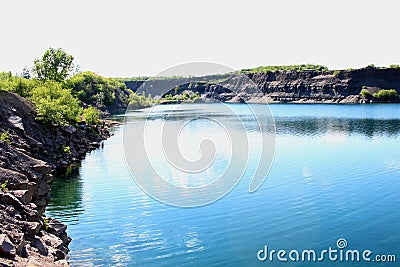 View of the lake in Ukraine in Lugansk Stock Photo