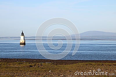 Plover Scar light Black Combe River Lune estuary Stock Photo