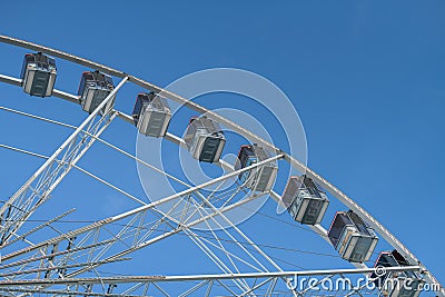 The view landmark before a summer sunset - touristic wheel with amazing view over the city Editorial Stock Photo