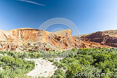Landscape by Tinghir in Morocco Stock Photo