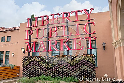 Liberty Public Market sign Editorial Stock Photo