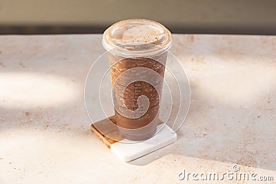 Frozen cappuccino drink Stock Photo