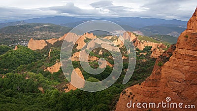 View of las Medulas in Spain Stock Photo