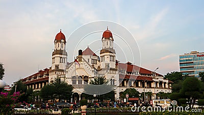 view of the Lawang Sewu building which is one of the landmarks in the city of Semarang Editorial Stock Photo