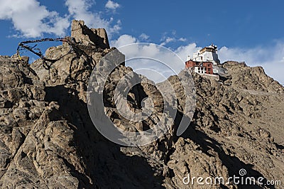 View of Leh city, the capital of Ladakh, Northern India. Stock Photo