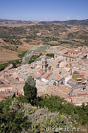 View of Leonforte Stock Photo