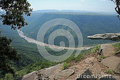 View of Leopard Rock and Oribi Gorge Canyon Stock Photo