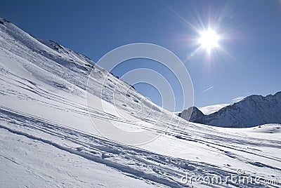 View in Les Arcs Stock Photo