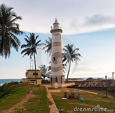 A view of the Lighthouse in Galle fort, Sri Lanka Stock Photo