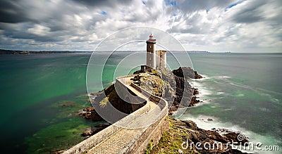 View of the lighthouse Phare du Petit Minou Stock Photo