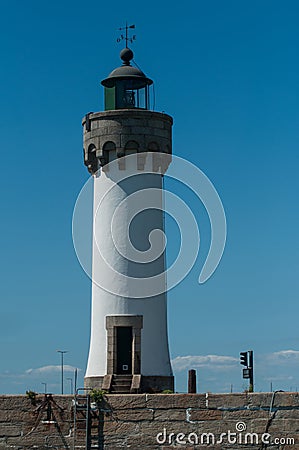 lighthouse in port Hallegen in Quiberon - britain - France Stock Photo