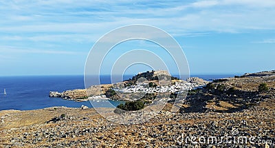 View of Lindos. The Island Of Rhodes. Greece Stock Photo