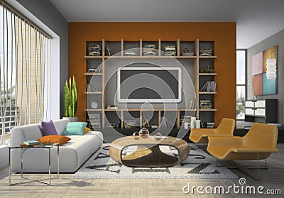 View on the living-room Stock Photo