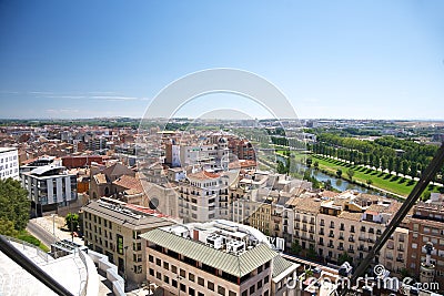 View of Lleida city Stock Photo