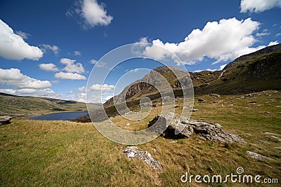 View from llyn Idwal Stock Photo