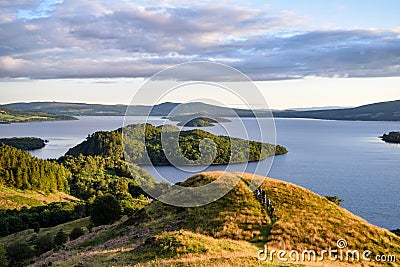 View of Loch Lomond from Conic Hill Stock Photo