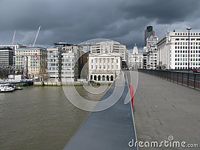 View from London Bridge, England Editorial Stock Photo